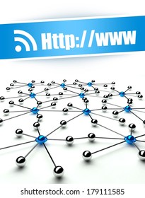 Http www concept, abstract conception of internet and communication