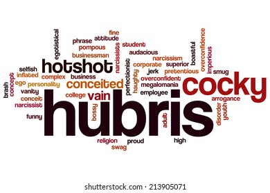 Hubris Concept Word Cloud Background