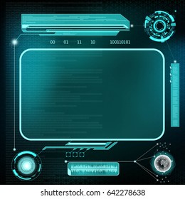 HUD Interface. Futuristic Dashboard With Screen Devices. Stock Illustration.