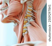 Human anatomy of the neck muscle system