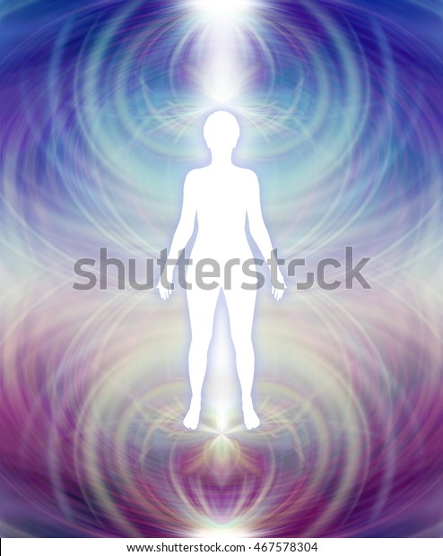 Human Aura Energy Field White Female Stock Illustration 467578304