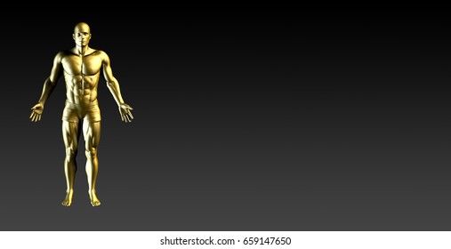 Human Body Presentation Background for Medical Anatomy Art 3d Illustration Render - Powered by Shutterstock