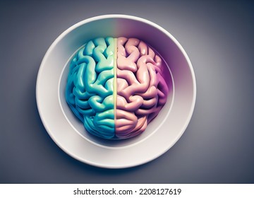 Human Brain Dish Hemisphere Horror Recipe Stock Illustration 2208127619 ...