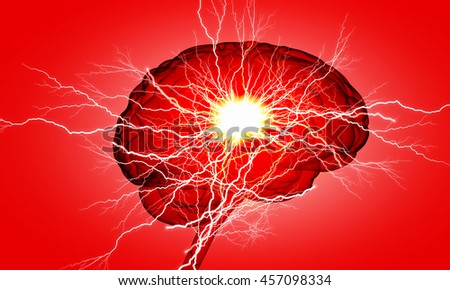 Human brain impulse . Mixed media