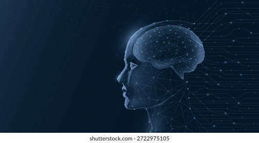 Human brain, showcasing the connection between neuroscience and artificial intelligence in a sleek design.