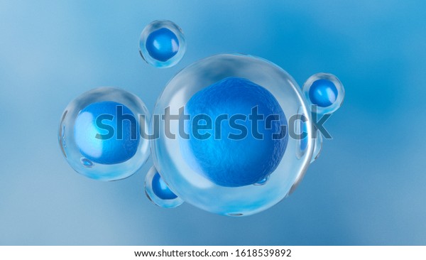 Human cell or\
Embryonic stem cell, 3d\
rendering