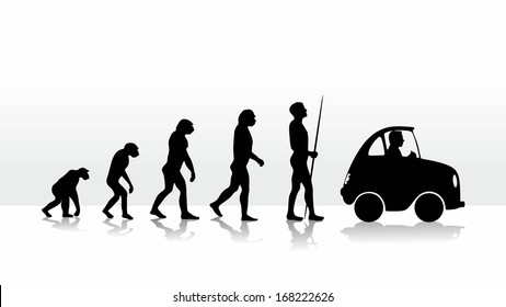 Human Evolution Ending With Driving A Car