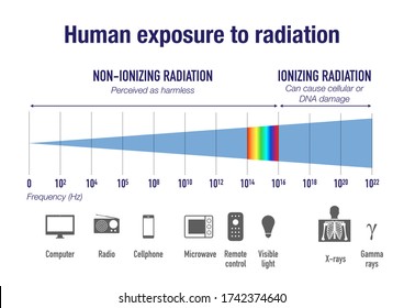 Human Exposure To Radiation On The Electromagnetic Spectrum