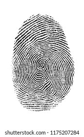 Human fingerprint isolated