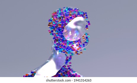 Human Genome Project, Human DNA Genetic Map. 3d Illustration