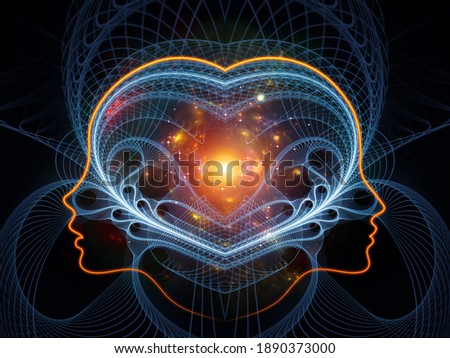 Human Geometry series. Interplay of lines of human silhouette and geometric grids on the subject of psychology, education, science and nature of the mind.
