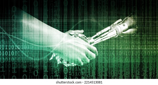 Human Integration with Technology as Transhumanism Concept 3d Render