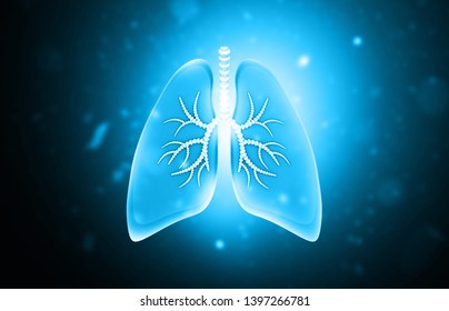 Human Lungs On Abstract Science Background Stock Illustration ...