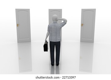 Human making a choice