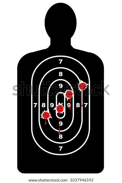 Human Outline Target Used Shooting Galleries Stock Illustration 1037946592