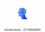 human polygon technology intelligence for technology education and illustration logo