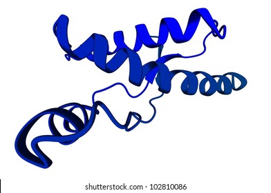 Human Prion Protein Molecule (hPrP). HPrP  Is Associated With Transmissible Spongiform Encephalopathies, Including Creutzfeldt-Jacob Disease. Ribbon Diagram.