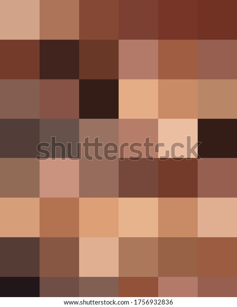 人類の肌の色のピクセル正方形と多様性カラーパレット のイラスト素材