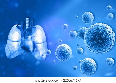 Human Respiratory System. 3d Illustration		