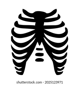 Human Ribs Icon Rib Cage Symbol Clip Art