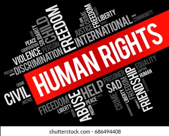 Human Rights Word Cloud Collage Social Stock Illustration 686494408 ...