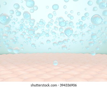 Human Skin Closeup With Water Drop