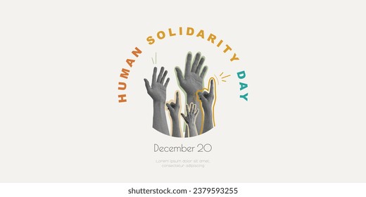 Human Solidarity Day banner. Modern design. - Powered by Shutterstock