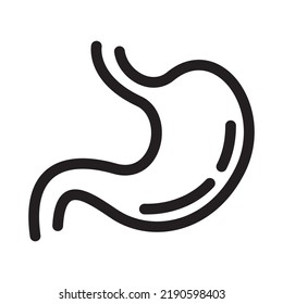 Human Stomach Outline Icon Illustration