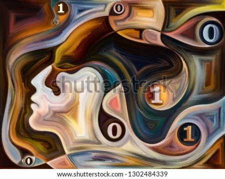 Human Texture series. Abstract background made of human face, rich colors, organic textures, flowing curves for use with projects on inner world, mind, soul and Nature