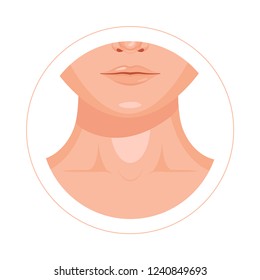 Human Throat Clavicle Lips Nose Design Stock Vector (royalty Free 