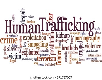 Human Trafficking Word Cloud Concept On Stock Illustration 391737007 ...