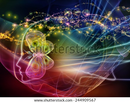 Human Vector series. Abstract design made of human lines and abstract graphic elements on the subject of mind, human spirit, poetry, inspiration and philosophy