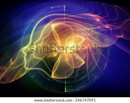 Human Vector series. Background composition of  human lines and abstract graphic elements to complement your layouts on the subject of mind, human spirit, poetry, inspiration and philosophy