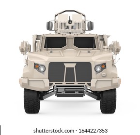 Humvee High Mobility Multipurpose Wheeled Vehicle Isolated (front View). 3D Rendering