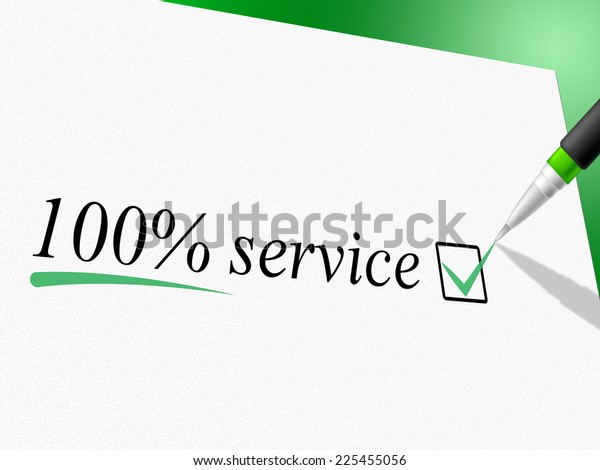 Hundred Percent Service Meaning Help Desk Stock Illustration 225455056