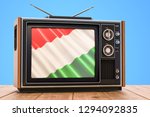 Hungarian Television concept, 3D rendering