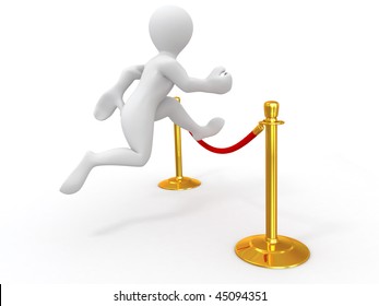 hurdling. 3d