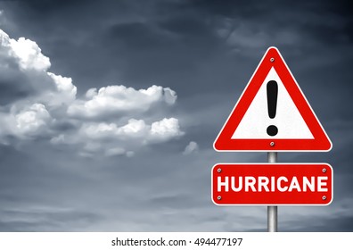 Hurricane Attention Road Sign