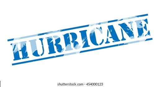 Hurricane Blue Stamp On White Background