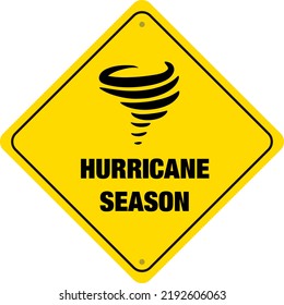 Hurricane Season Banner With Sign.