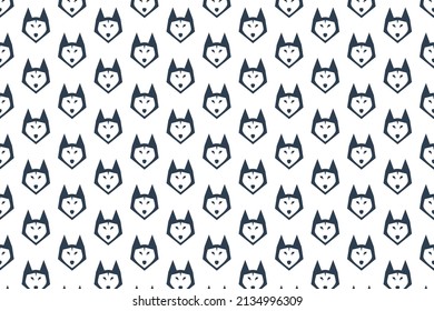 Husky Face Pattern Design And Background Art