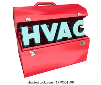 HVAC Toolkit Repair Fix Tuneup Heating Ventilation Air Conditioning 3d Illustration