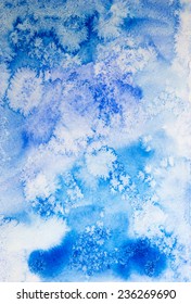 Hydrochloric Vertical Watercolor Painting, Freezing Drizzle