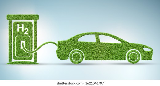 Hydrogen Car Concept 3d Rendering Stock Illustration 1621046797 ...