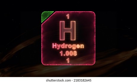 Hydrogen Chemical Element 3d Illustration