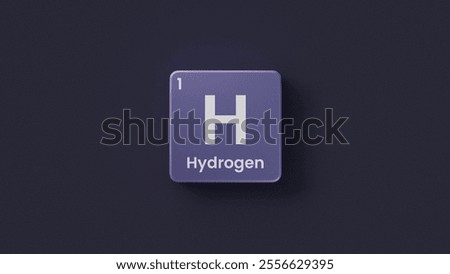 Hydrogen Element on the Periodic table. 1st Element of the Periodic table. Reactive Non-Metals.