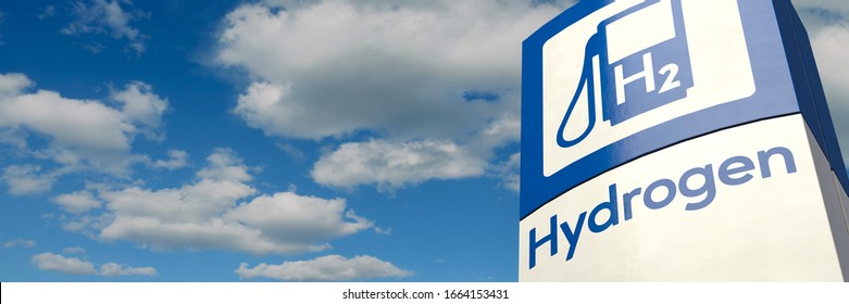 Hydrogen Filling Station Road Sign