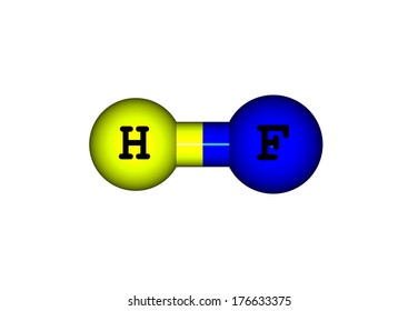 Hydrogen Fluoride Chemical Compound Formula Hf Stock Illustration ...