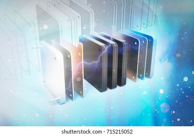 Hydrogen Fuel Cell
3d Illustration