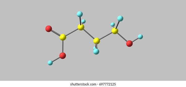 Hydroxybutyric Acid Or GHB Or 4-hydroxybutanoic Acid Is A Naturally Occurring Neurotransmitter And A Psychoactive Drug. It Is A Precursor To GABA, Glutamate, And Glycine. 3d Illustration